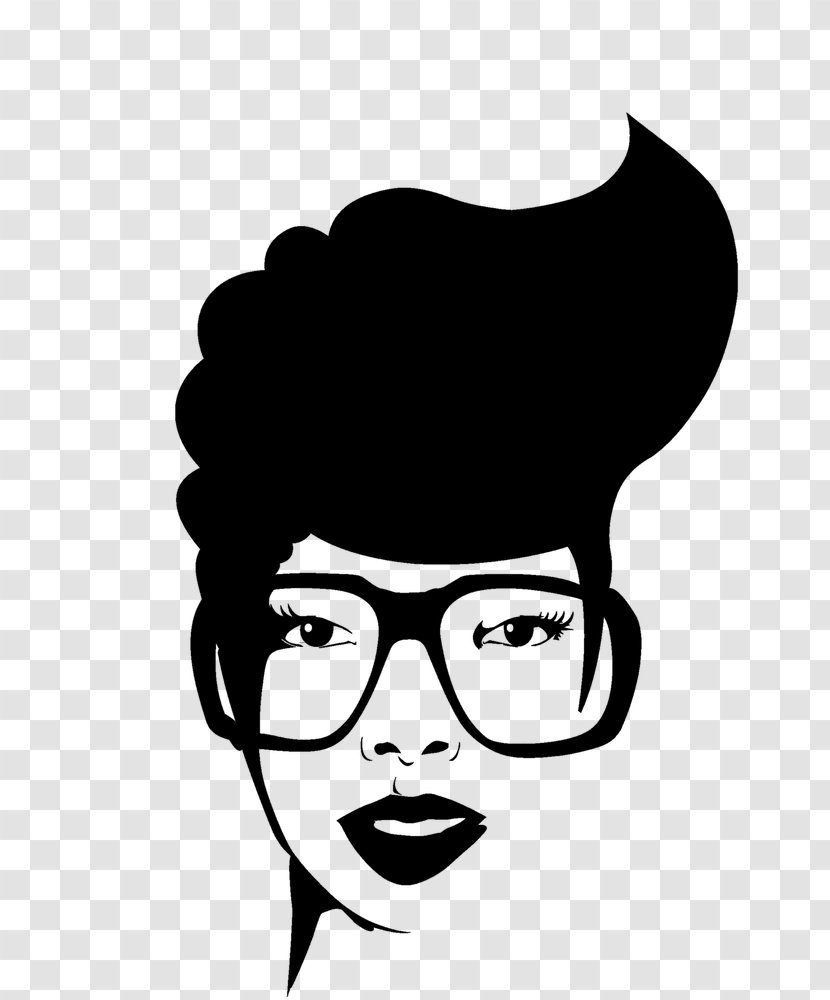 Afro-textured Hair Black African American - Glasses - Afro Puffs Transparent PNG