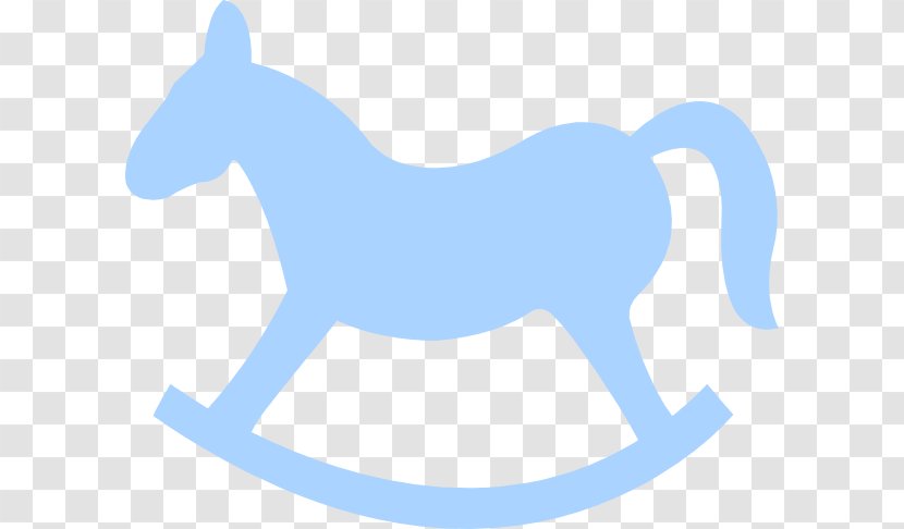Mustang Pony Mane Stallion Colt - Blue - Rocking Horse Images Transparent PNG