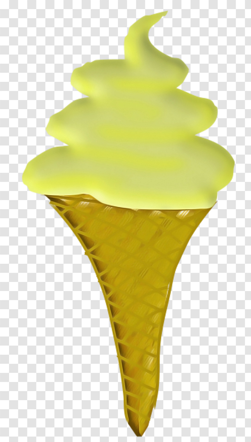 Ice Cream Cone Leaf Yellow Cone Mathematics Transparent PNG