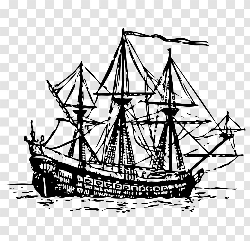 Sailing Ship Carrack Clip Art - Caravel Transparent PNG