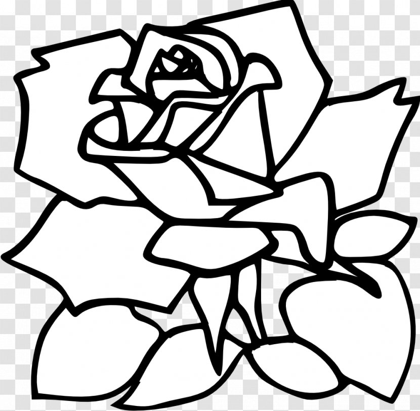 Rose Drawing Clip Art - Flower - Gambar Tato Bunga Simpel Transparent PNG