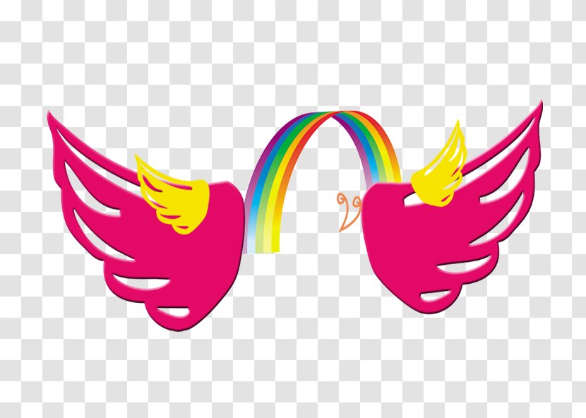 Template Clip Art - Dwg - Rainbow Wings Transparent PNG