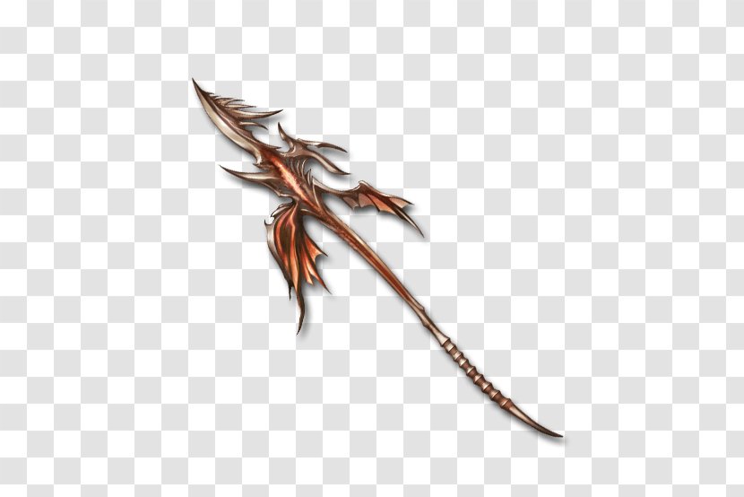 Granblue Fantasy Rage Of Bahamut Spear Weapon - Feather Transparent PNG