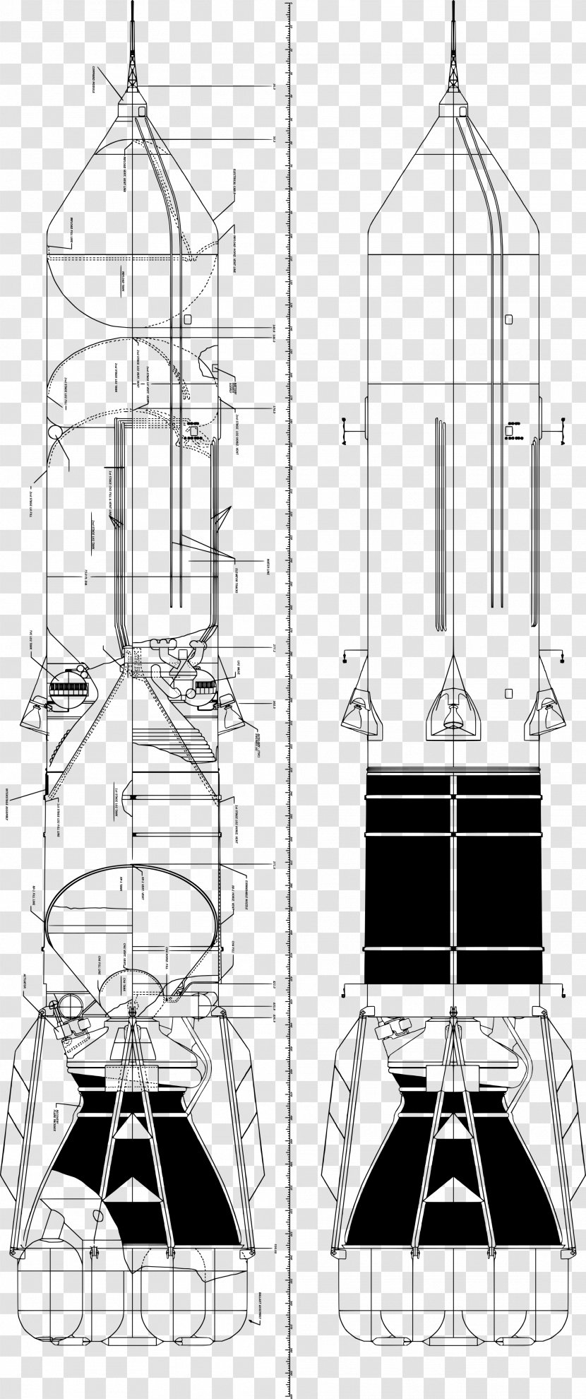 Sea Dragon Rocket Engine Launch Vehicle Pressure-fed - Diagram Transparent PNG