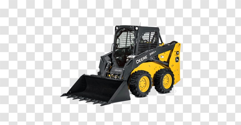 John Deere Skid-steer Loader Heavy Machinery Tracked - Construction Equipment - Tractor Transparent PNG