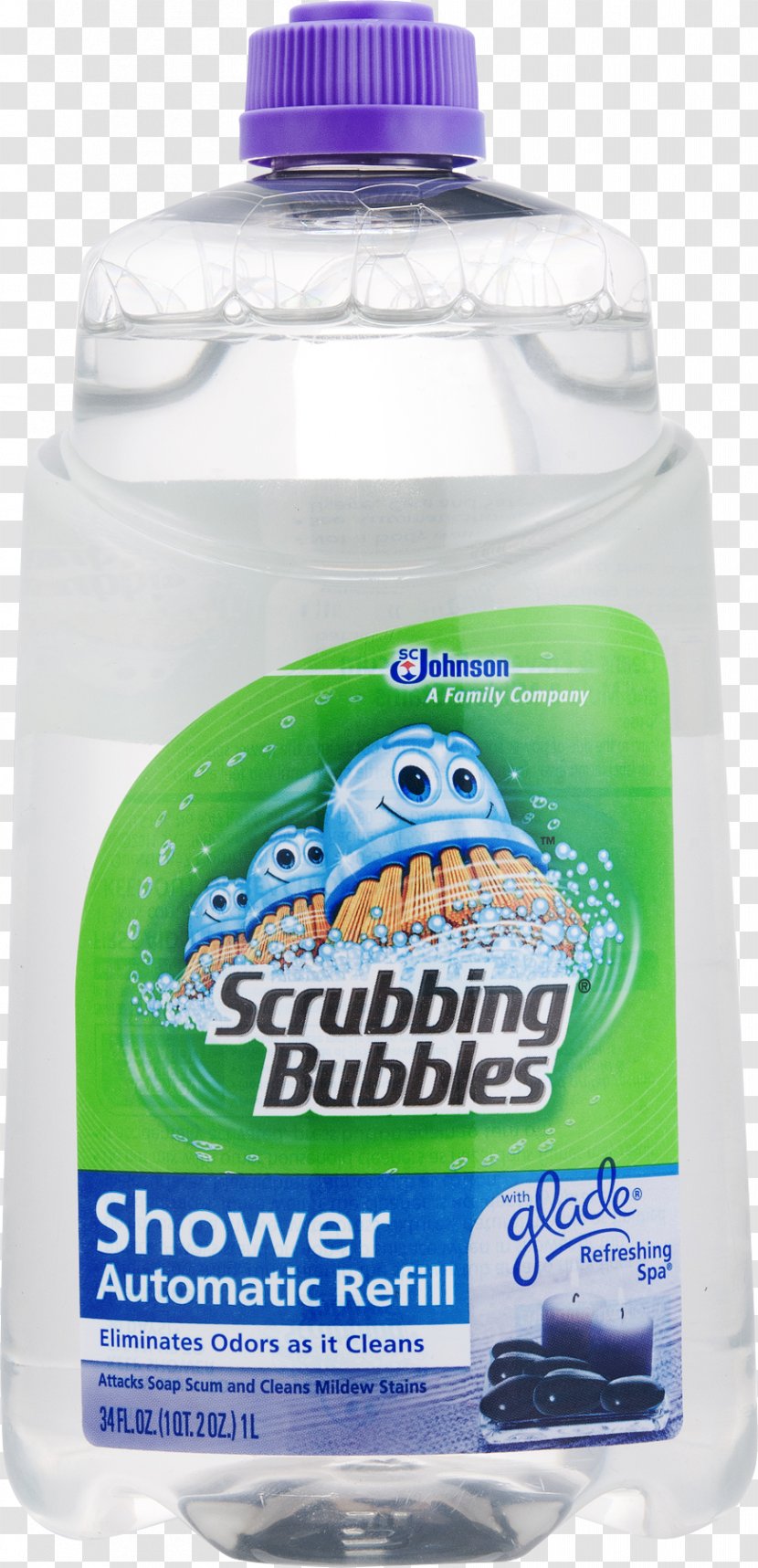 Scrubbing Bubbles Shower Cleaner Automatic Cleaning Daily - Liquid - Toilet Transparent PNG