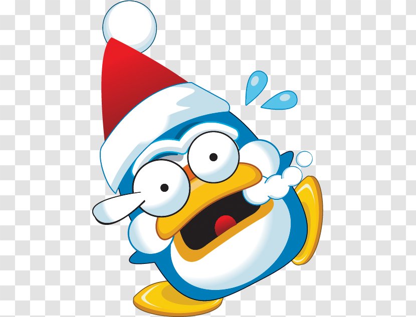 Penguin Illustration - Beak - Christmas Hat Transparent PNG