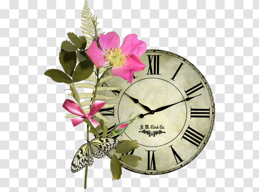 Cut Flowers Clock - Lossless Compression - Flower Transparent PNG