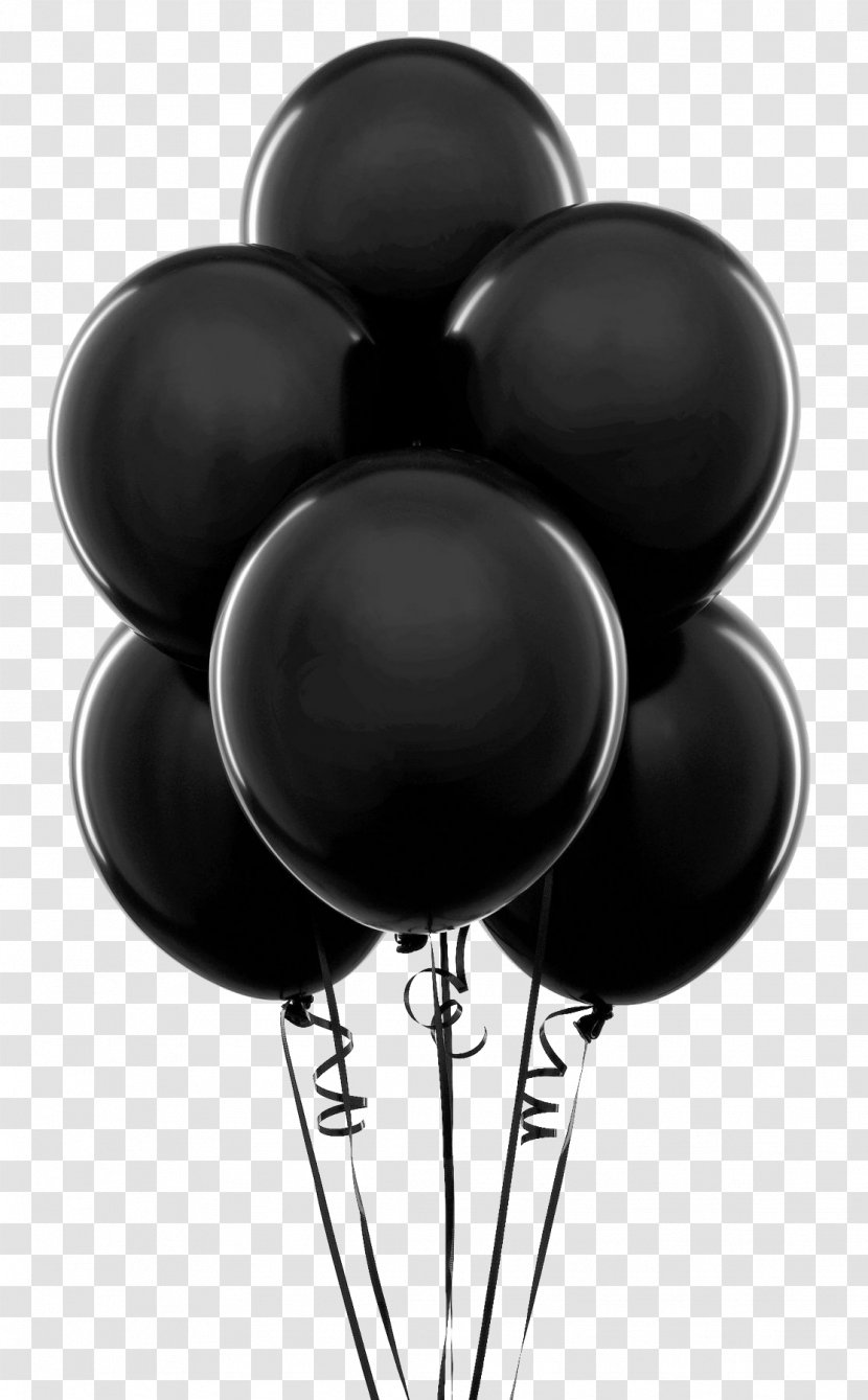 Black Material Property Balloon Black-and-white Metal - Blackandwhite Transparent PNG