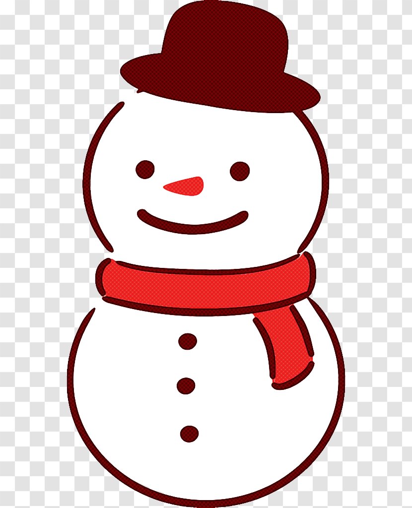 Snowman - Line Art - Smile Transparent PNG