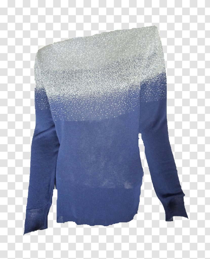 Blue Sleeve Handwas Sweater Boat Neck - Silver - Be Yourself Fashionnl Transparent PNG