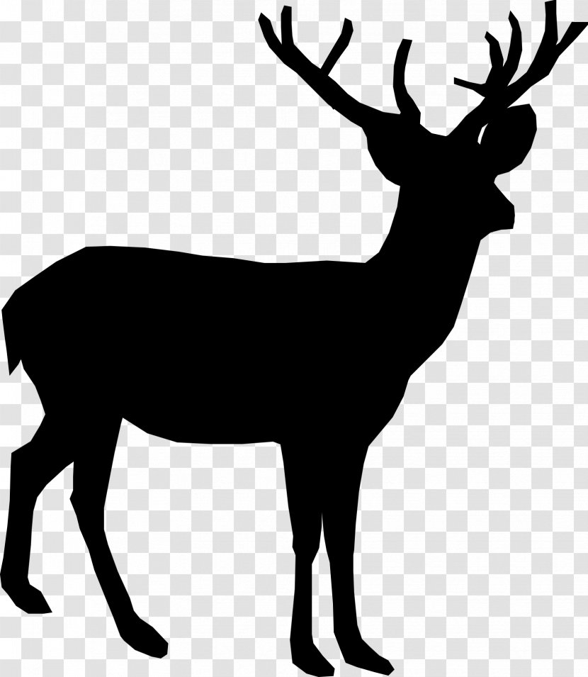 Deer Silhouette Moose Clip Art - Fauna - Reindeer Transparent PNG