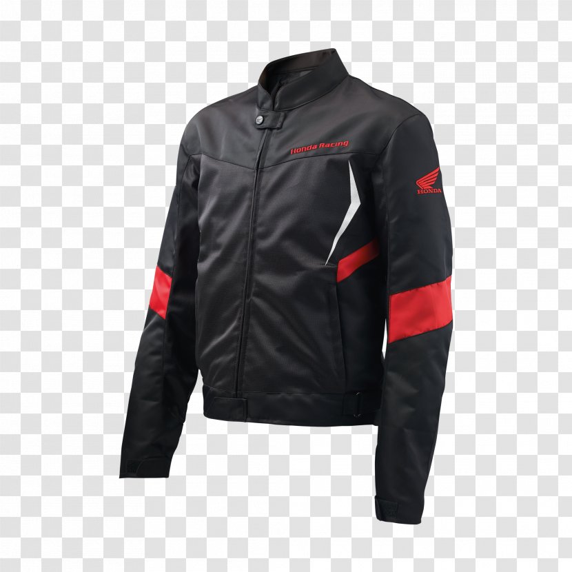 Leather Jacket Honda Racing Corporation T-shirt - Men's Jackets Transparent PNG