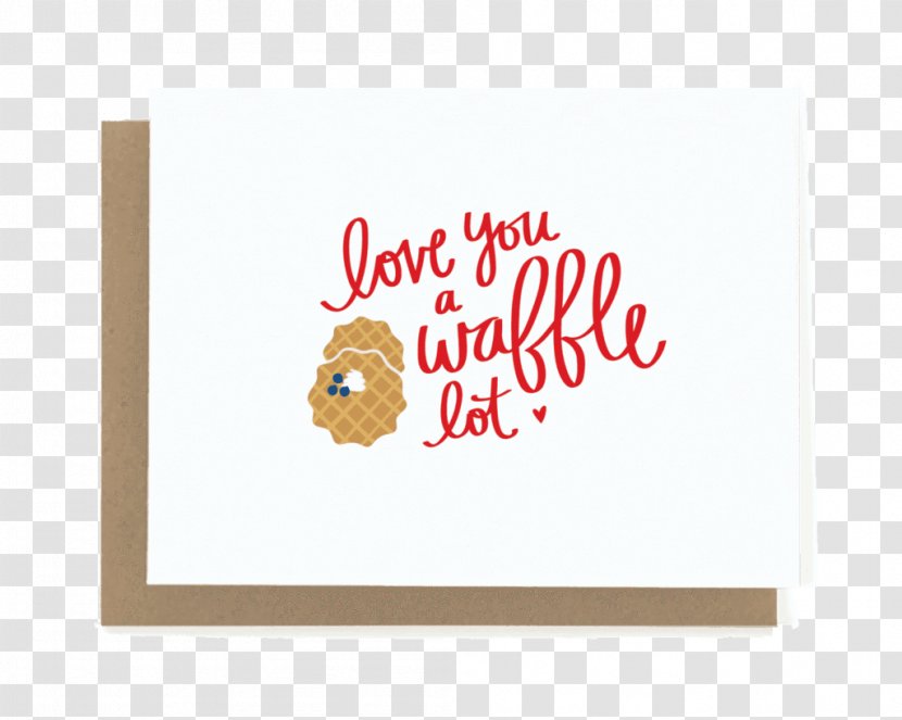 Waffle Greeting & Note Cards Love Breakfast Friendship - Brand Transparent PNG