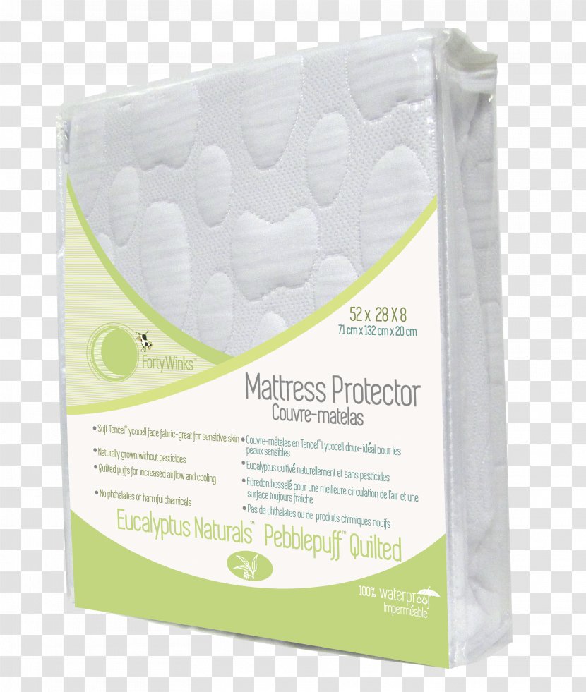 Mattress Pads Cots Down Feather Lyocell - Waterproofing Transparent PNG