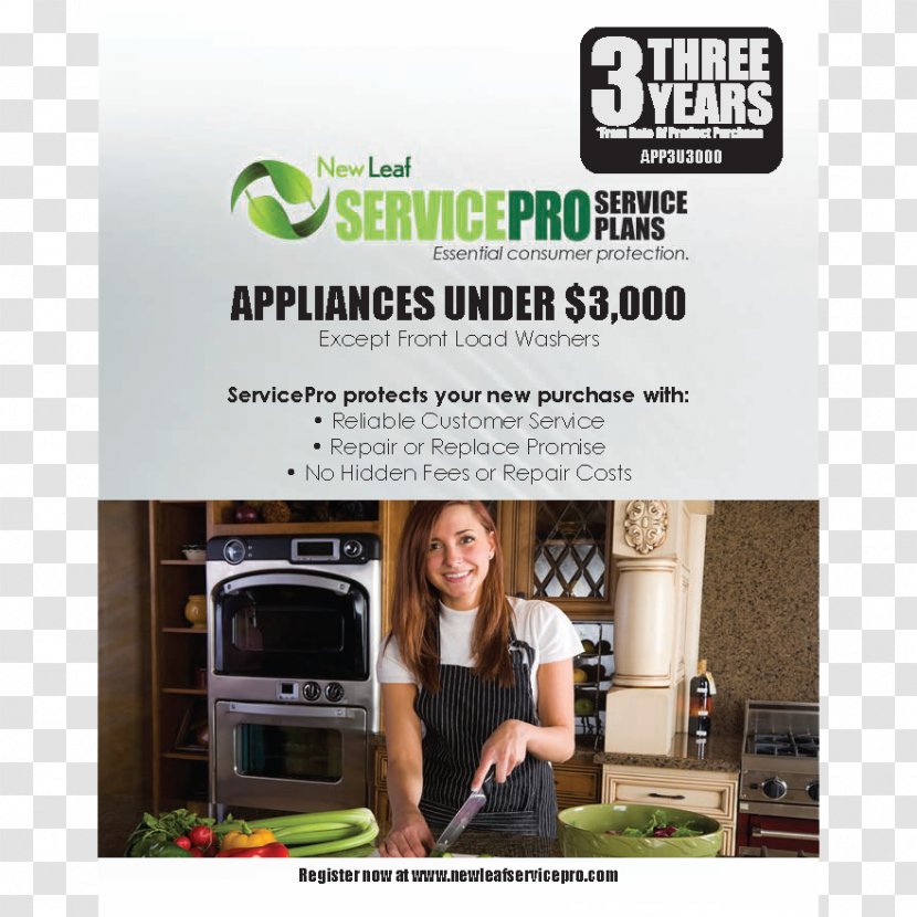 Extended Warranty Home Appliance Service Plan Cooking Ranges - Depot - 3 Years Transparent PNG