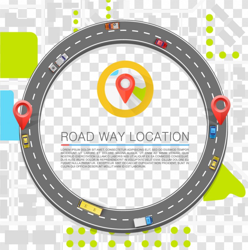 Road Surface Infographic Illustration - Area - Circular Track Map Transparent PNG