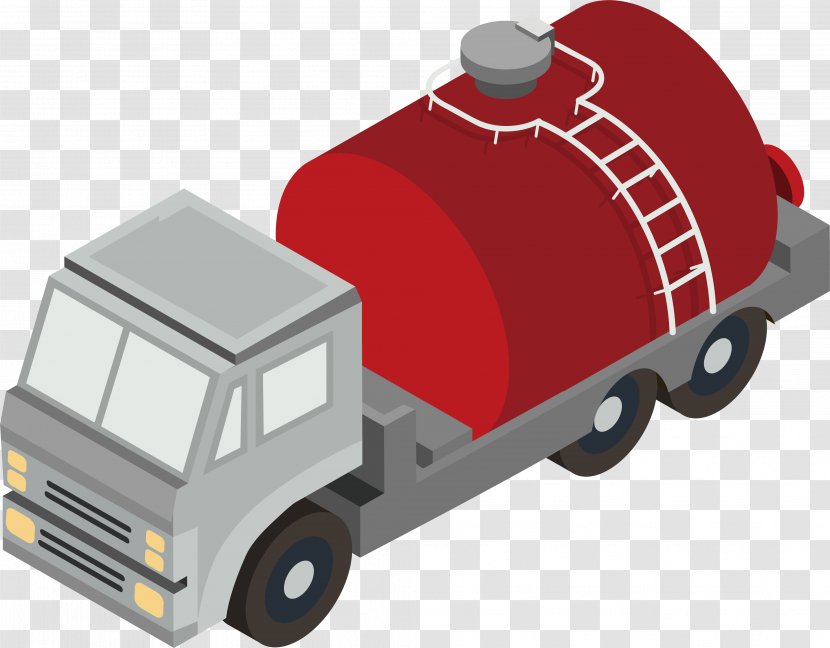 Tank Car Truck Storage - Automotive Design - Red Tanker Transparent PNG