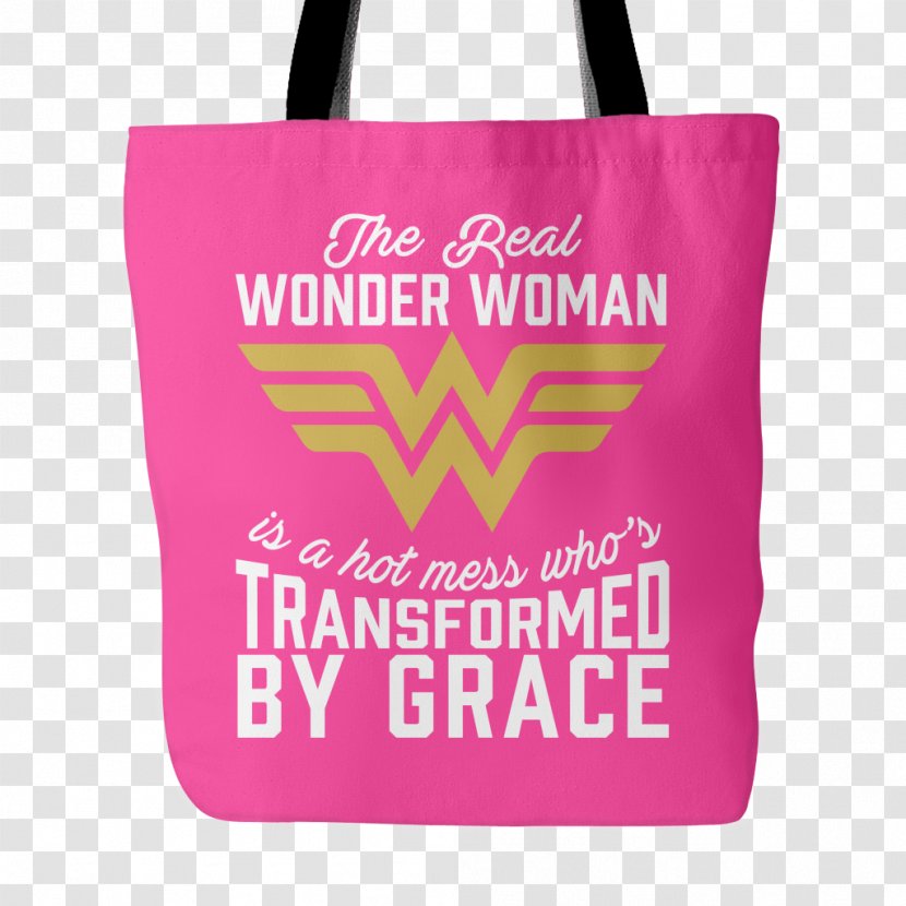 Tote Bag T-shirt Woman Female - Pink - Canvas Transparent PNG