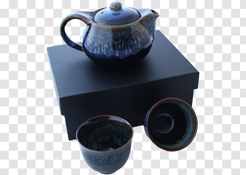 Kettle Coffee Cup Cobalt Blue Teapot Transparent PNG