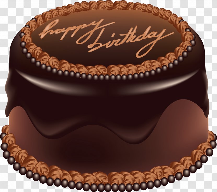 Birthday Cake Chocolate Clip Art - Happy Large Picture Transparent PNG