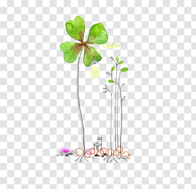 Watercolor Painting Drawing Clover Illustration - Art Transparent PNG