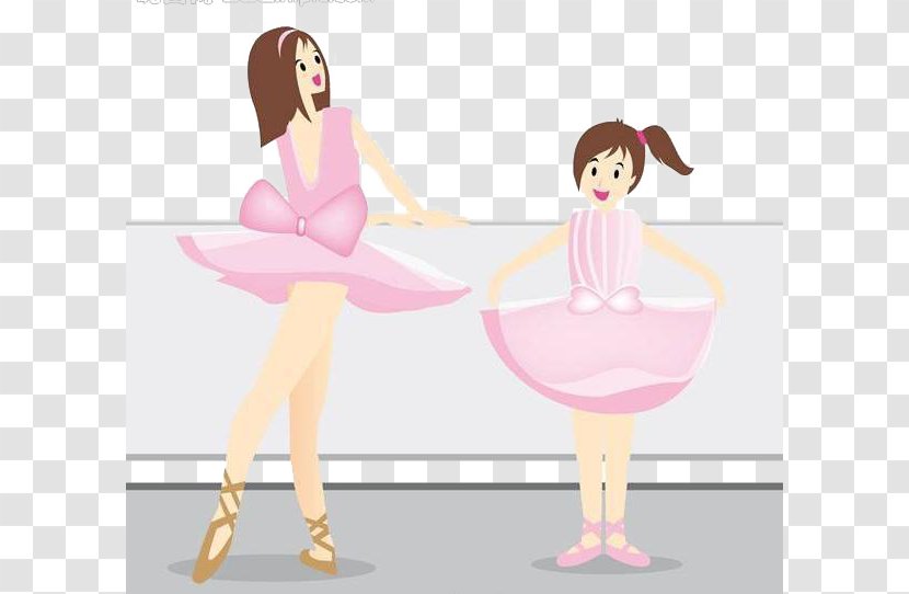 Ballet Dance Cartoon - Flower - Little Girls Transparent PNG