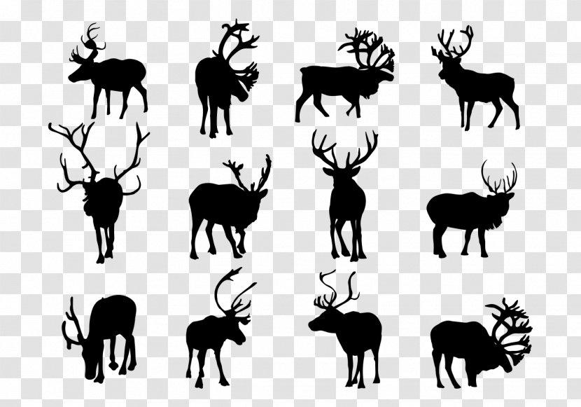 Reindeer Silhouette Clip Art - Antler - Tropical Rainforest Exposed Animal Avatar Transparent PNG