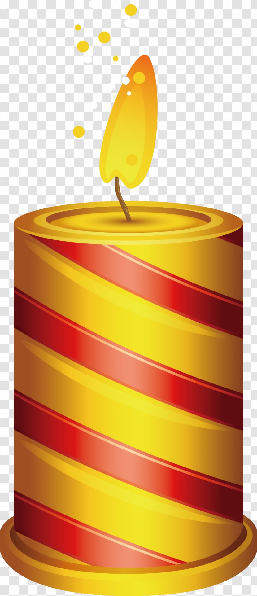 Candle Christmas Tree - Vector Transparent PNG