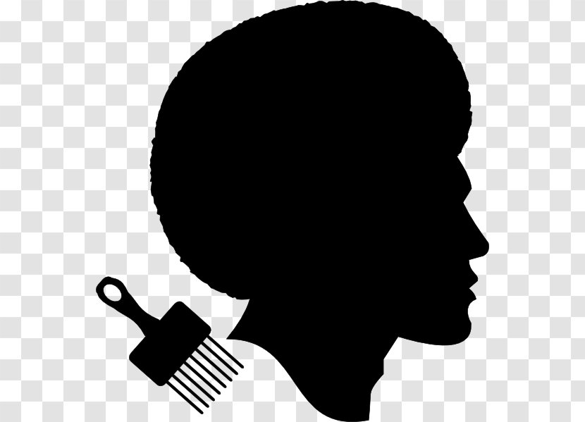African American Silhouette Male Clip Art - Black - Afro Transparent PNG