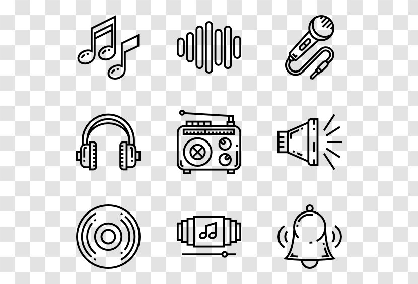 Recording Studio Sound And Reproduction - Line Art - Record Transparent PNG