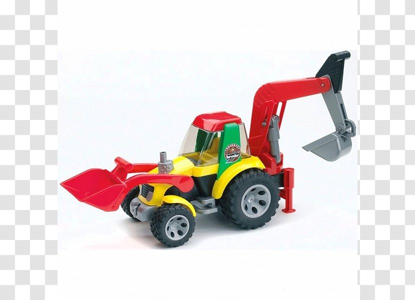 Backhoe Loader Bruder Skid-steer Tractor - Model Car Transparent PNG