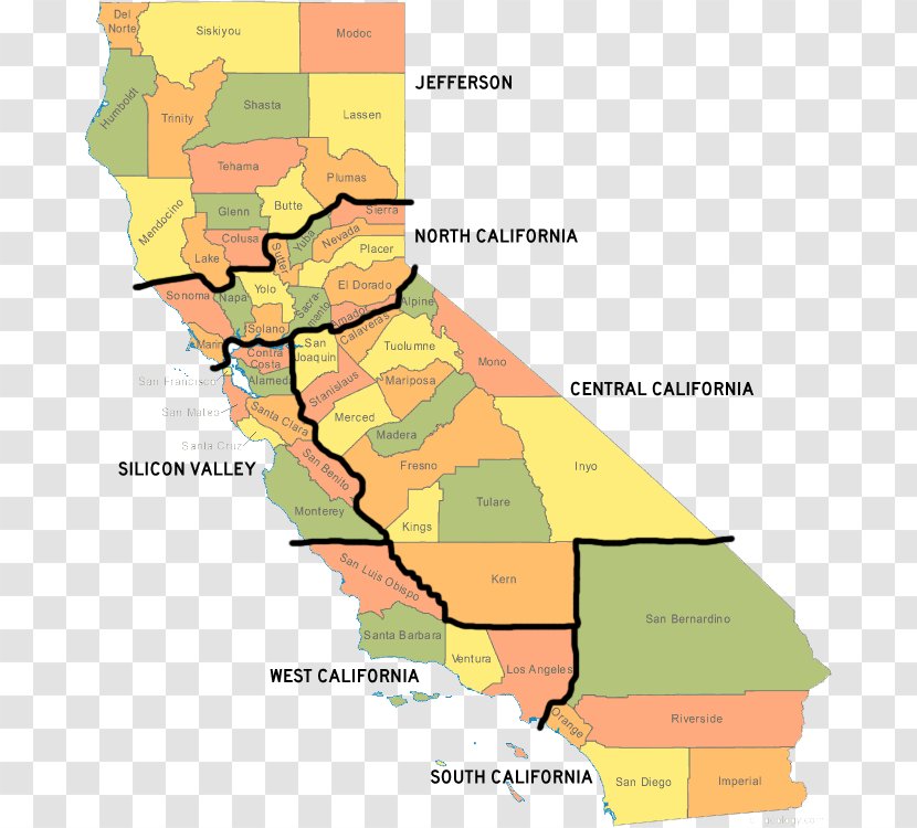 California Road Map World Satellite Imagery - Physische Karte Transparent PNG