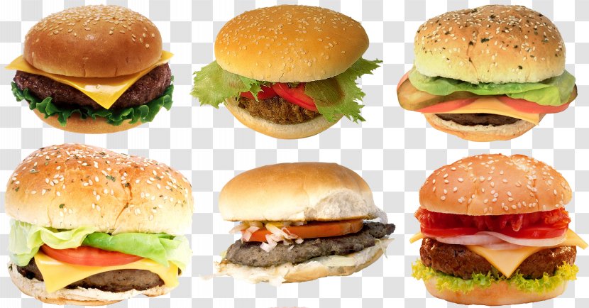 Hamburger Fast Food Cheeseburger Chicken Sandwich French Fries - Veggie Burger Transparent PNG