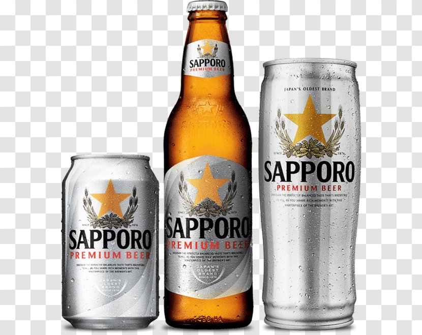 Lager Beer Bottle Sapporo Brewery Transparent PNG