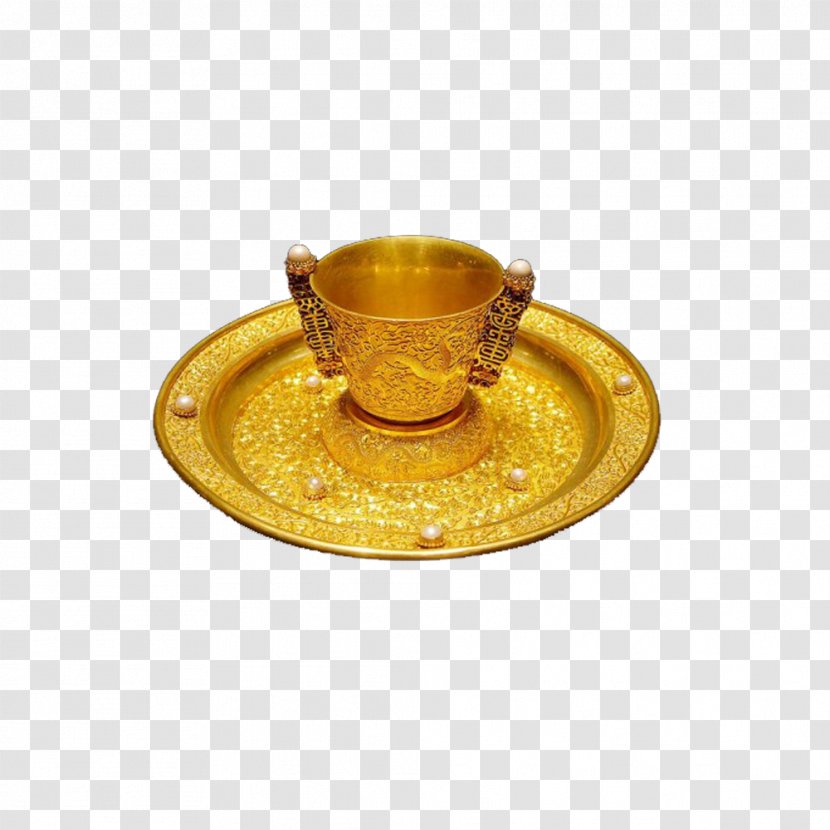 Gold Yellow Icon - Free Golden Cup To Pull Creative Transparent PNG