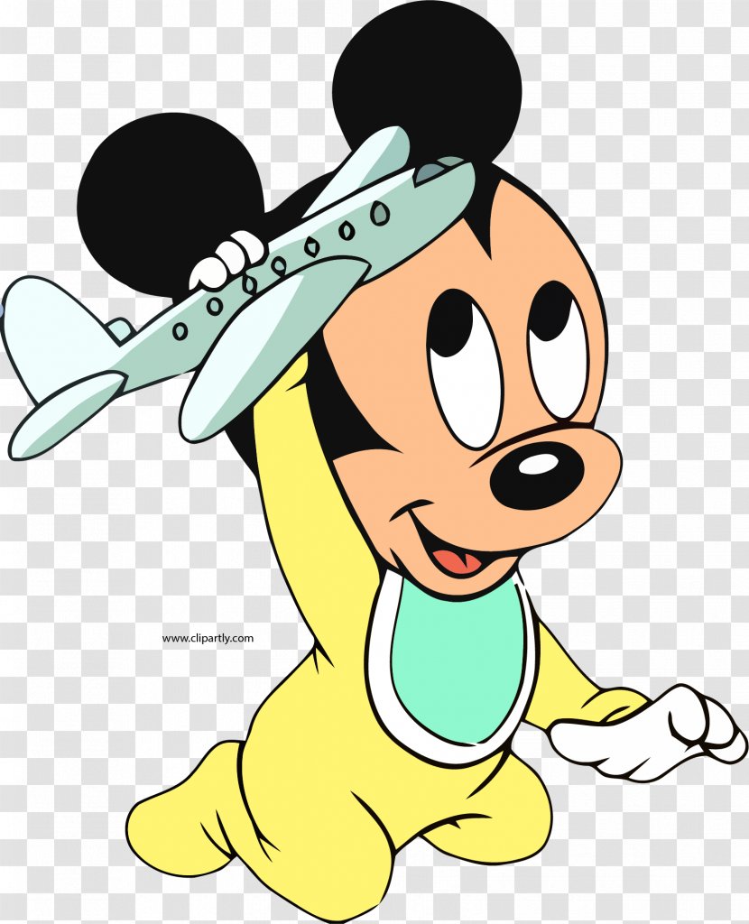 Mickey Mouse Minnie Goofy Clip Art - Watercolor - Baby Transparent PNG