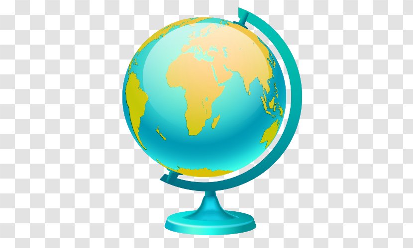 Globe World Map Illustration - Cartoon Earth Transparent PNG