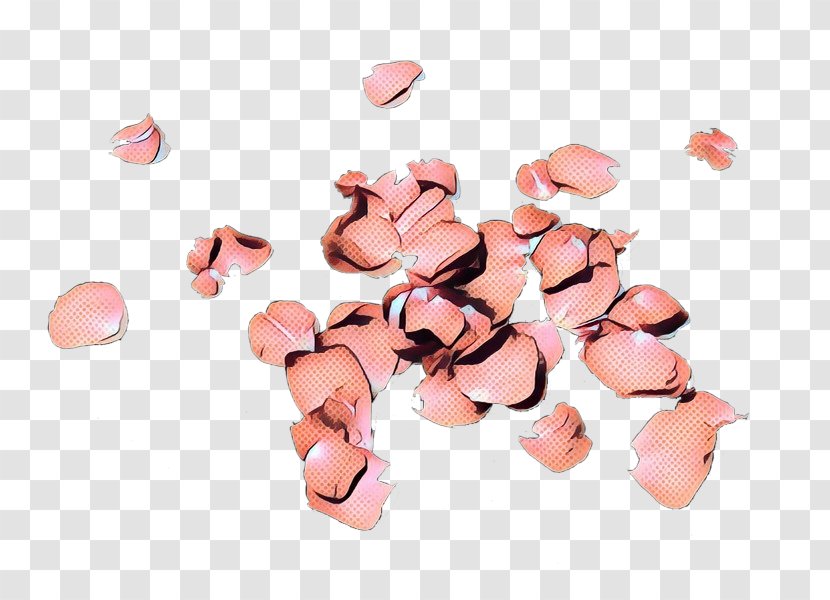 Retro Heart - Pink M - Peach Transparent PNG