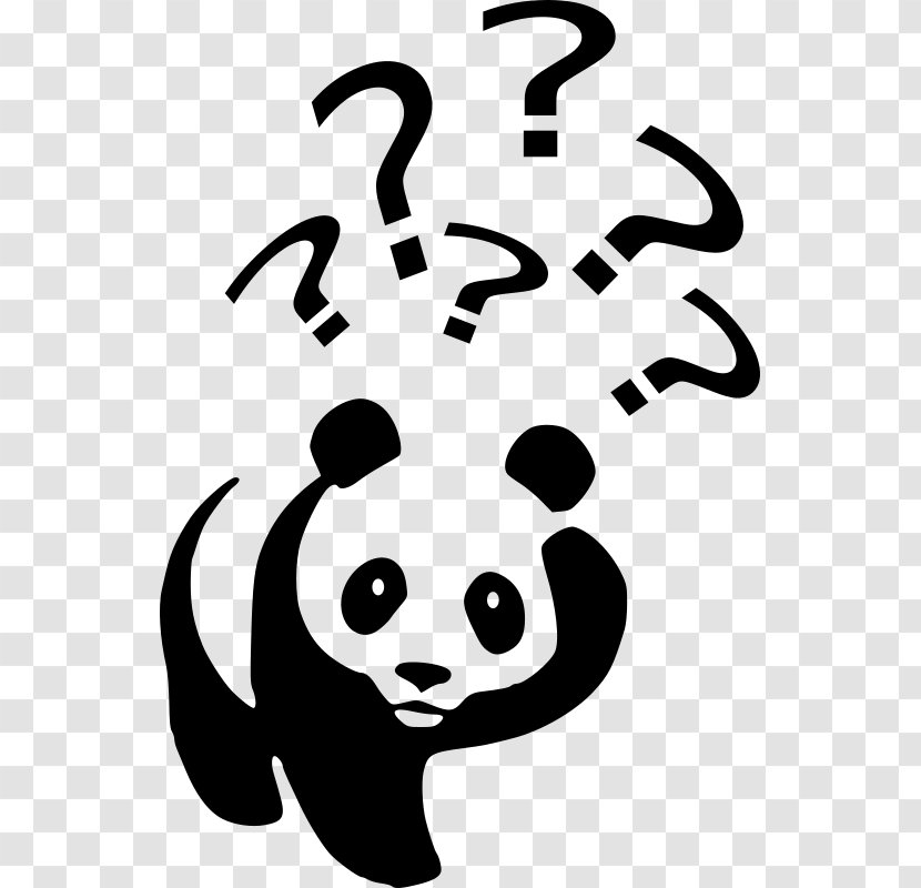 Giant Panda Question Mark Clip Art - Artwork - Clipart Transparent PNG