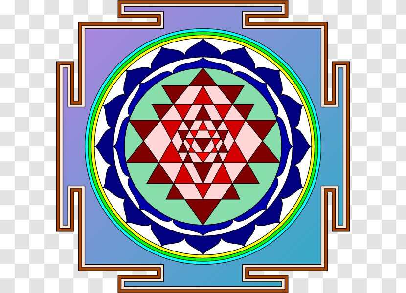 Ganesha Sri Yantra Chakra - Meditation - Geometric Colorful Shading Transparent PNG