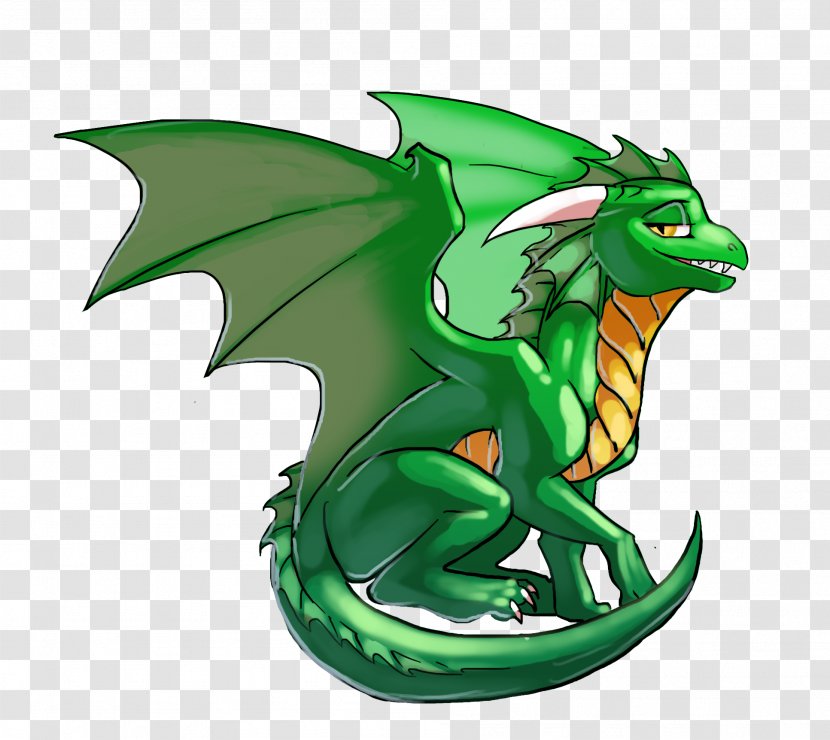 Dragon Cartoon - Green Transparent PNG