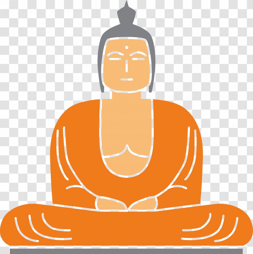 Buddhahood Adobe Illustrator - Sitting - Vector Yellow Buddha Transparent PNG