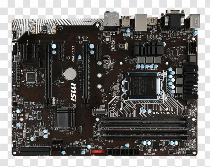 Intel LGA 1151 Motherboard ATX MSI Z170-A Pro Transparent PNG