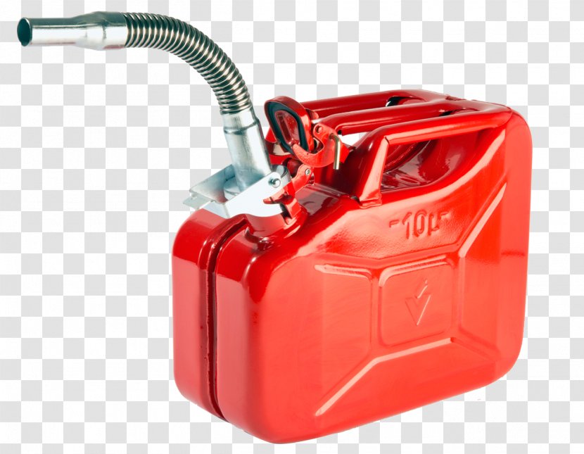 Car Gasoline Plastic Jerrycan Fuel - Tin Can - Red Petrol Tank Transparent PNG