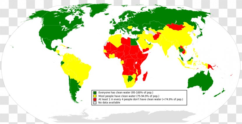 World Map Drinking Water Pollution - Area - Creative Lungs Transparent PNG