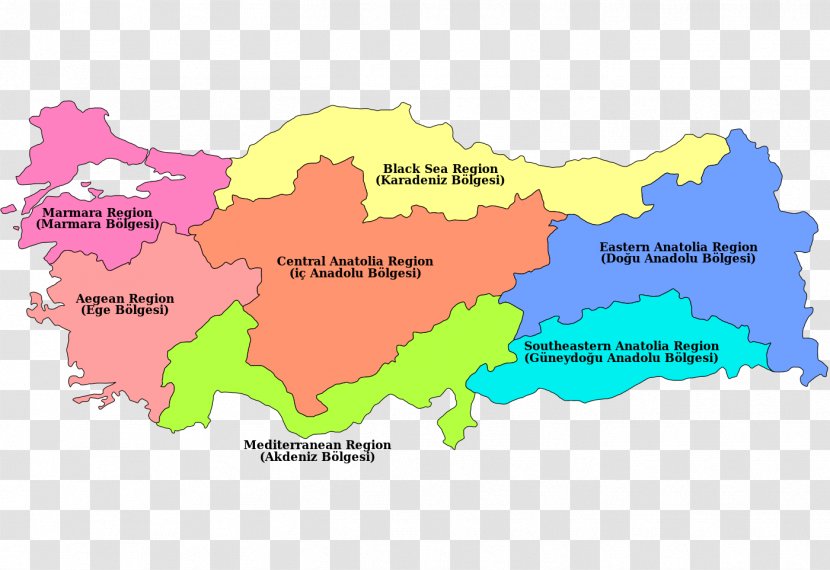 Marmara Region Black Sea Eastern Anatolia Of - Map Transparent PNG