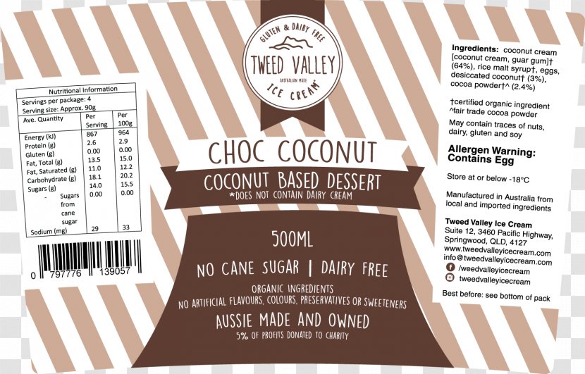 Brand Font - Coconut Ice Cream Transparent PNG