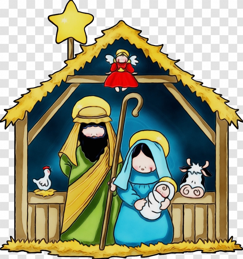 Nativity Scene Cartoon Interior Design Transparent PNG