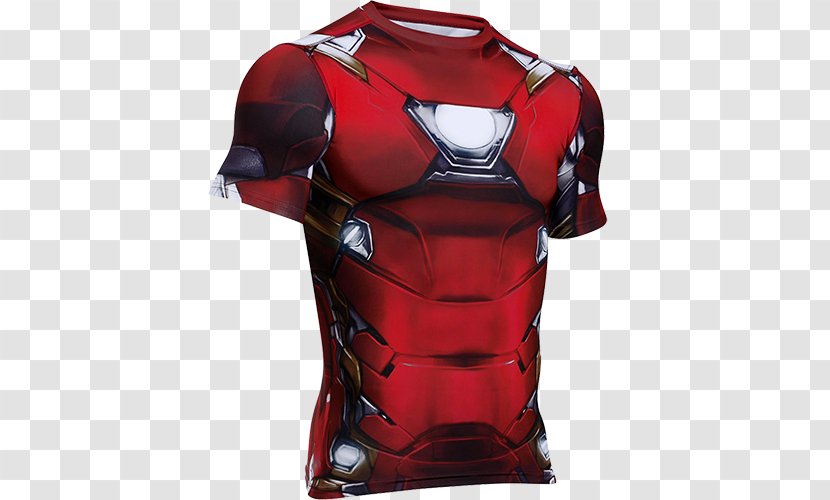 Iron Man T-shirt Captain America Under Armour - Coldgear Infrared Transparent PNG